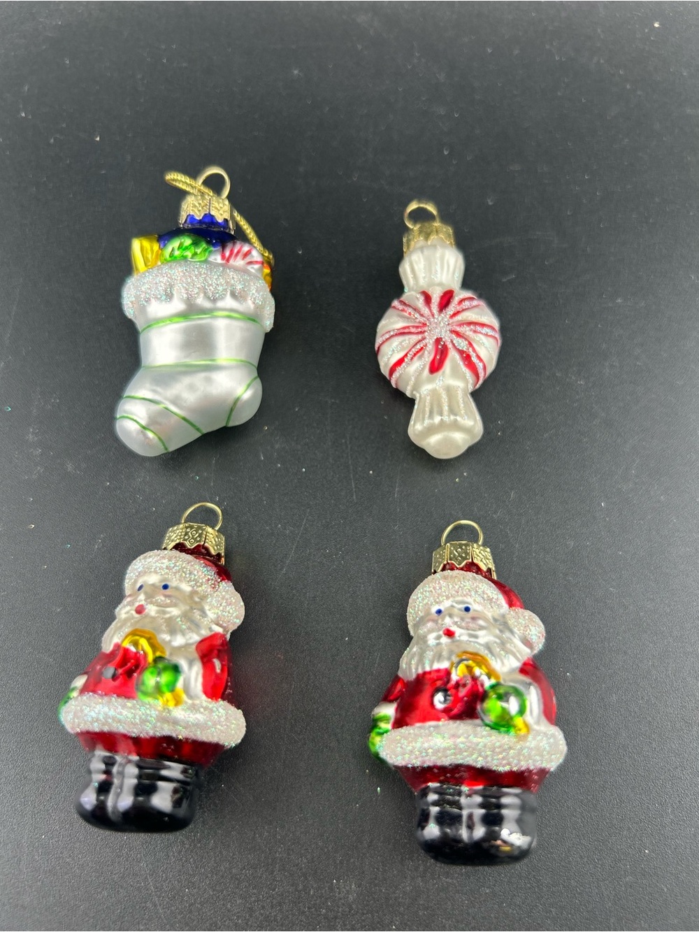 Vintage Thomas Pacconi Glass Ornament Set 🎅 Hand-Blown 🍬